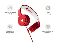 Wired Headphones: Sunset Red